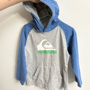 4/30$ Quiksilver Blue and Gray Kids Hoodie 4 years